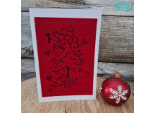 Stickdatei - ITH Postkarte Weihnachtsmaus